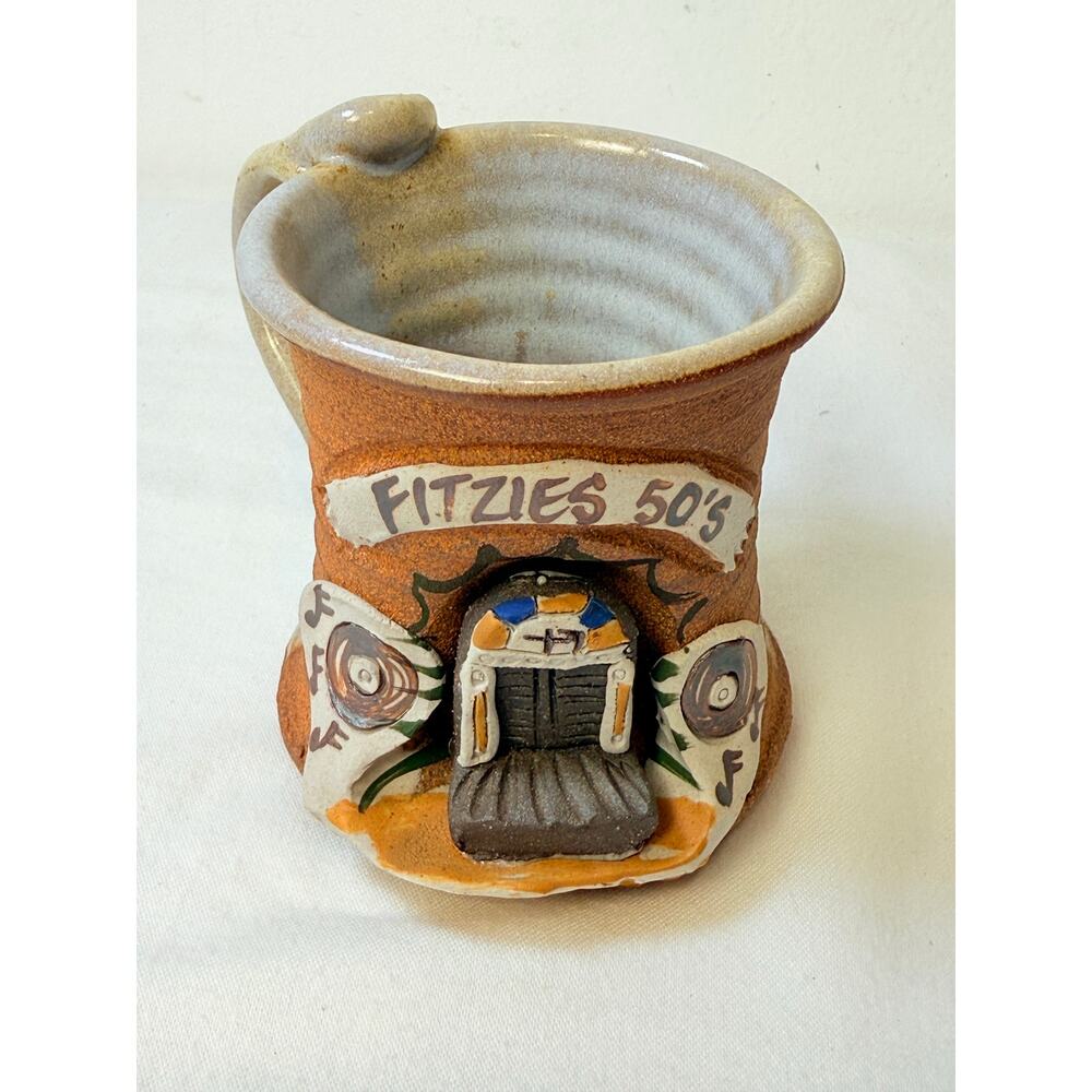 Fitzies 3D 50’s Music Jukebox Clay Pottery Mug